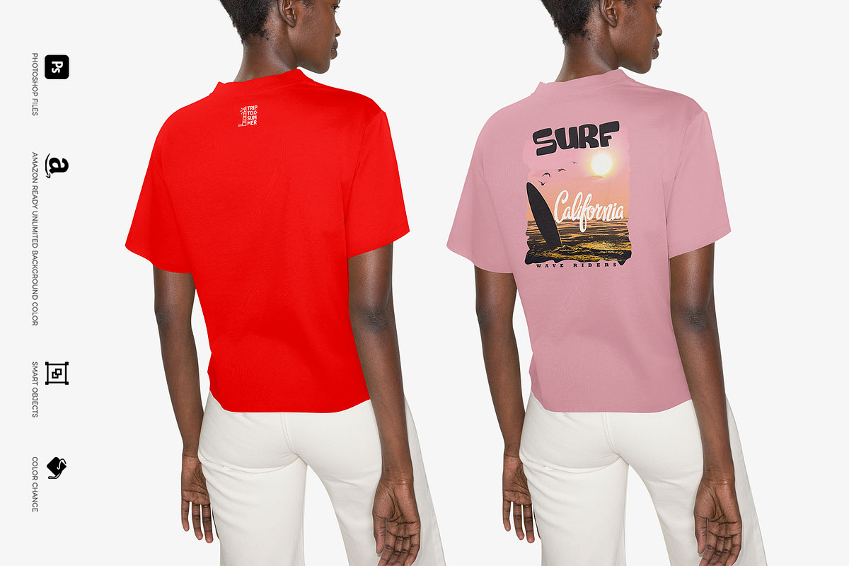 Africa Women V-Neck T-Shirt Mock-Up, a Shirt Mockup by Mock-up Store (Photo 3 of 4)