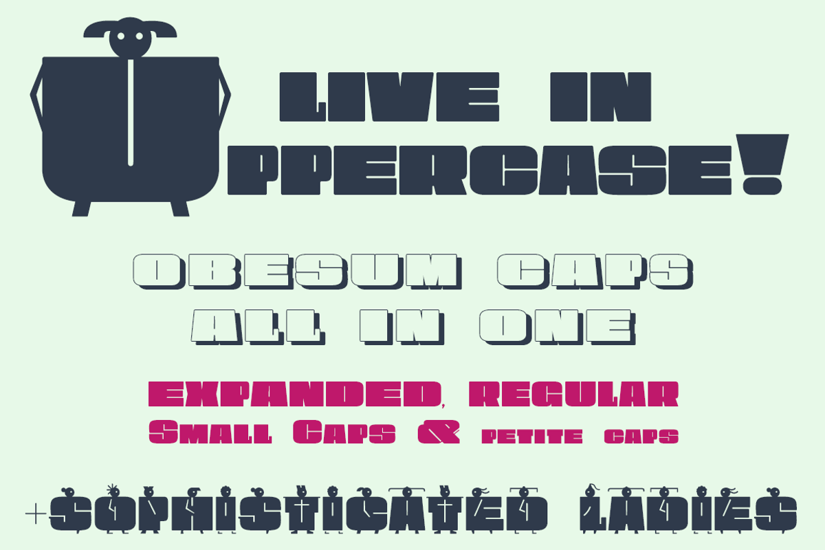 Obesum Caps -2 fonts- preview 4