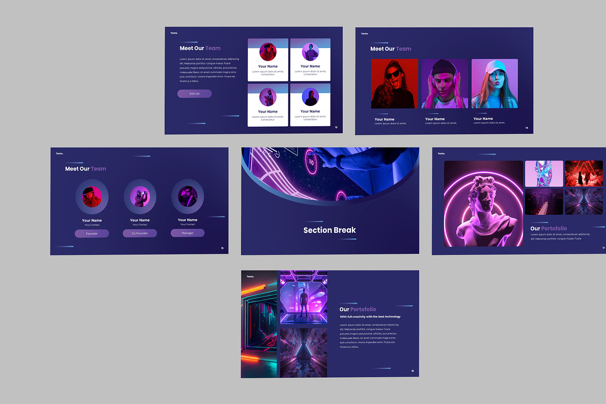 Techo Presentation PPT, a Presentation Template by Recreative (Photo 4 of 6)