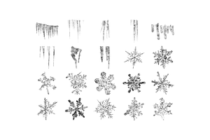 Procreate Icicle & Snowflake Brushes