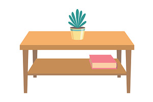 Plain wooden furnishings, an Object Illustration by Things for designers