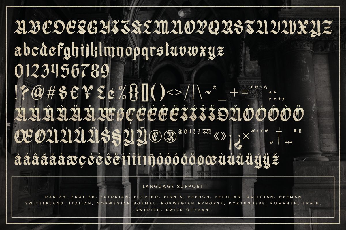 Devans Vintage Blackletter Typeface, a Blackletter Font by Ronny Studio (Photo 9 of 9)