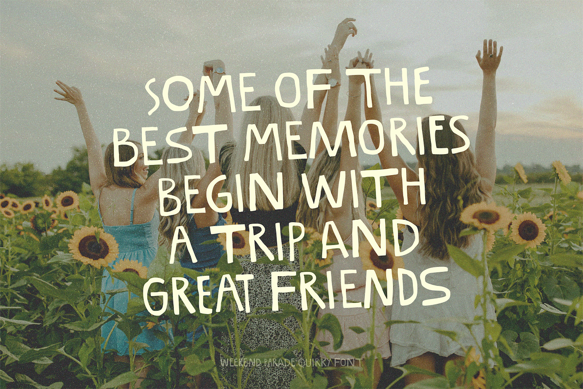 Weekend Parade – Quirky Font, a Handwritten Font by shineink.designlab (Photo 4 of 12)