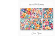 Rainbow Flowers Seamless Patterns, a Texture Graphic by Creative Matrix82 (Thumbnail 3 of 4)