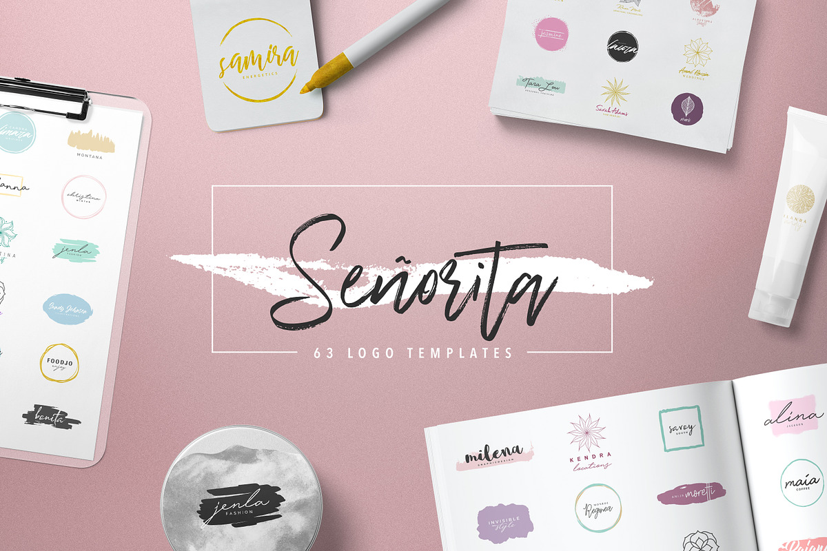 120+ Feminine Logos — Big Bundle, a Branding & Logo Template by friday ...