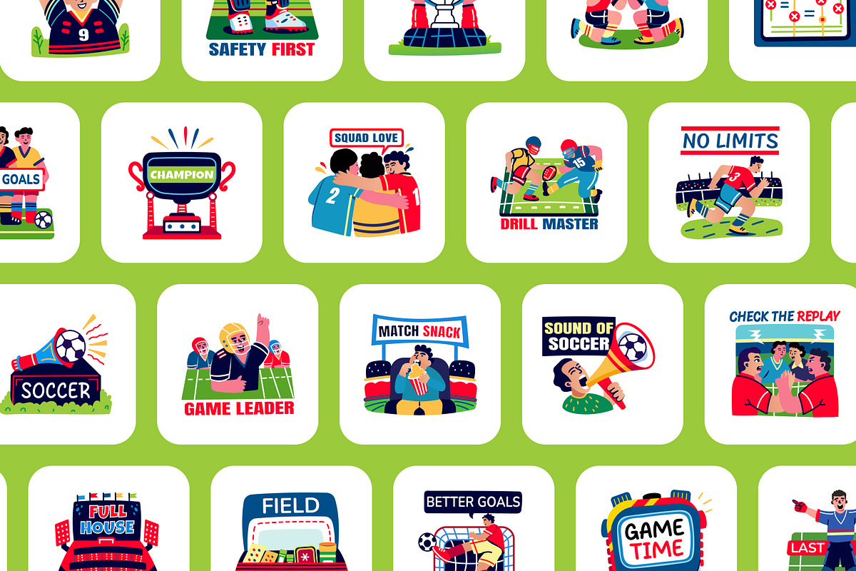Football and Soccer Stickers, an Emoji Icon by Creative Stall (Photo 6 of 8)