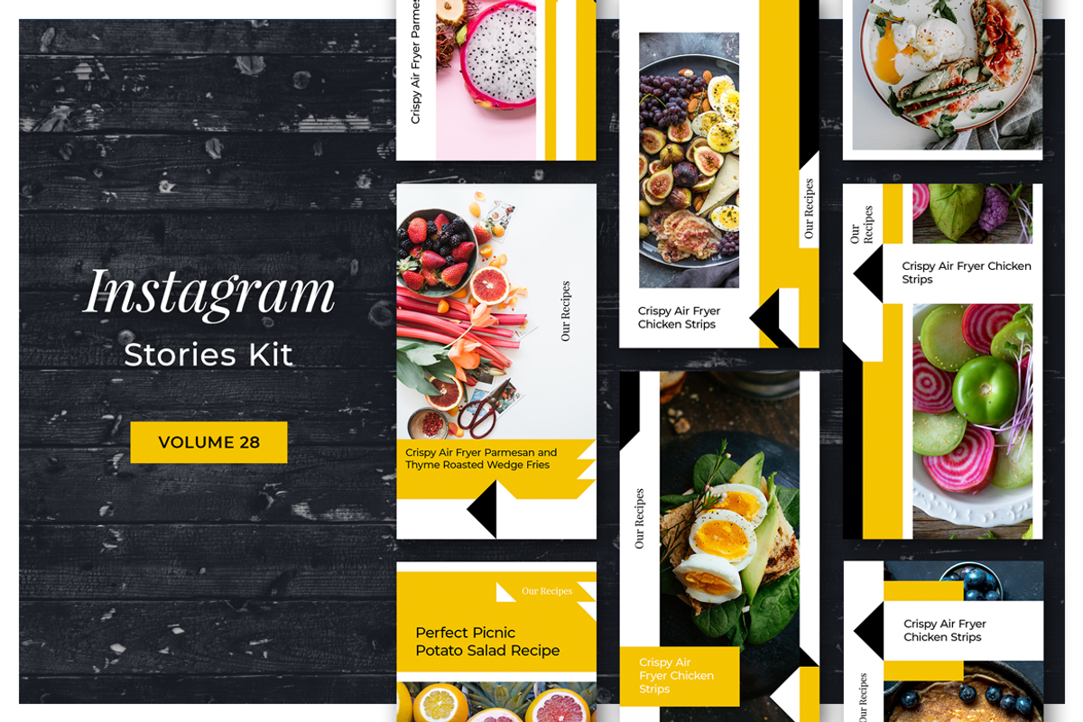 Instagram Stories Kit (Vol.28), a Social Media Template by uispot (Photo 1 of 3)