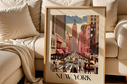 Vintage Travel Poster New York, a Decorative Illustration by elfy creative (Thumbnail 3 of 4)