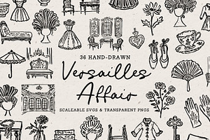 French Clipart, Paris Society Set, an Object Illustration by The October Creative