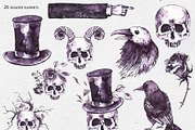 Creepy Halloween Clipart, a Seasonal Illustration by Depiano (Thumbnail 3 of 10)