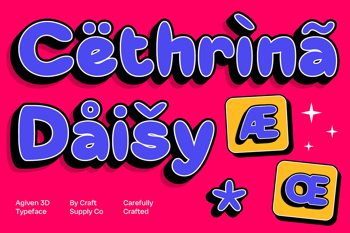 Agiven 3D, a Sans Serif Font by Craft Supply Co. (Photo 5 of 8)