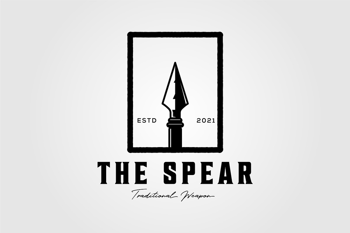 silhouette spear arrowhead logo, a Graphic by Rizkaarishandy_shop (Photo 1 of 2)