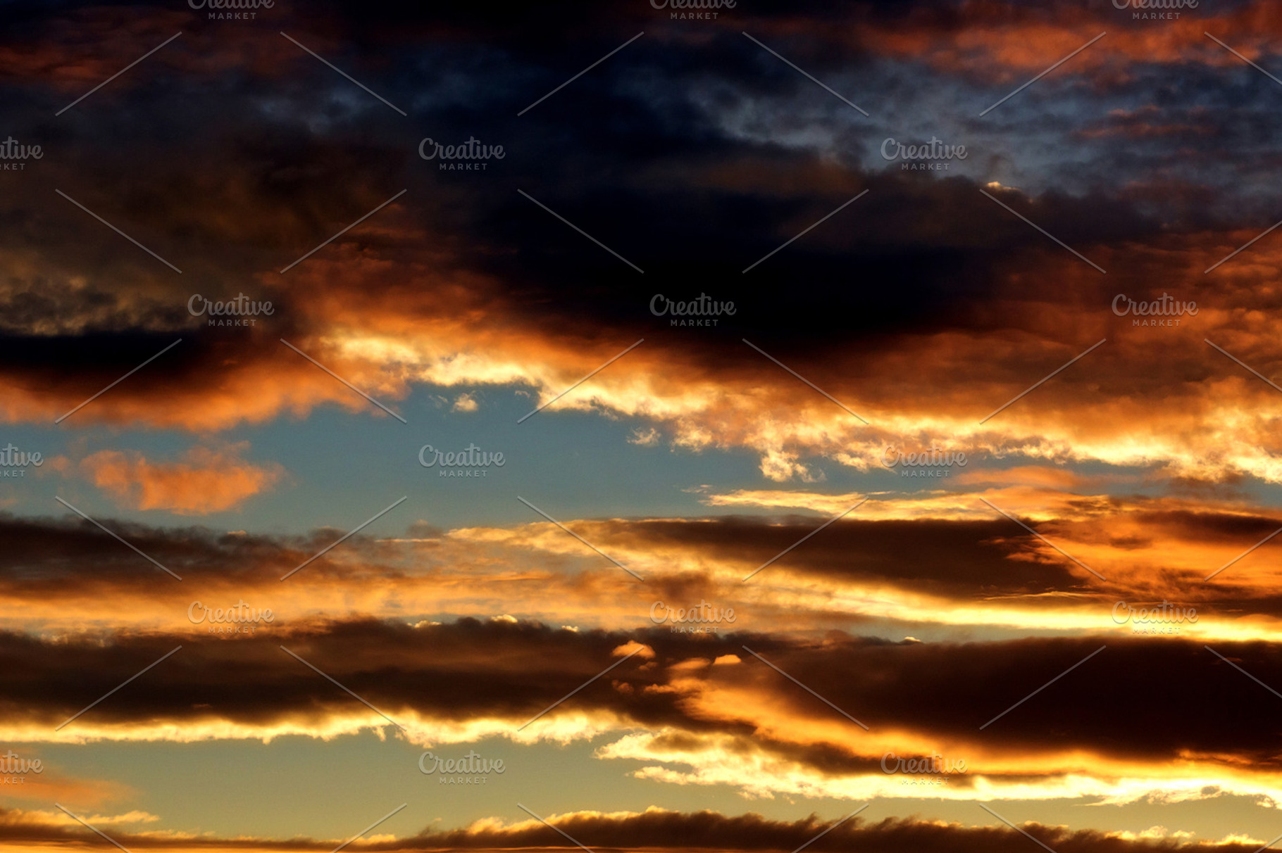 evening clouds in sky background