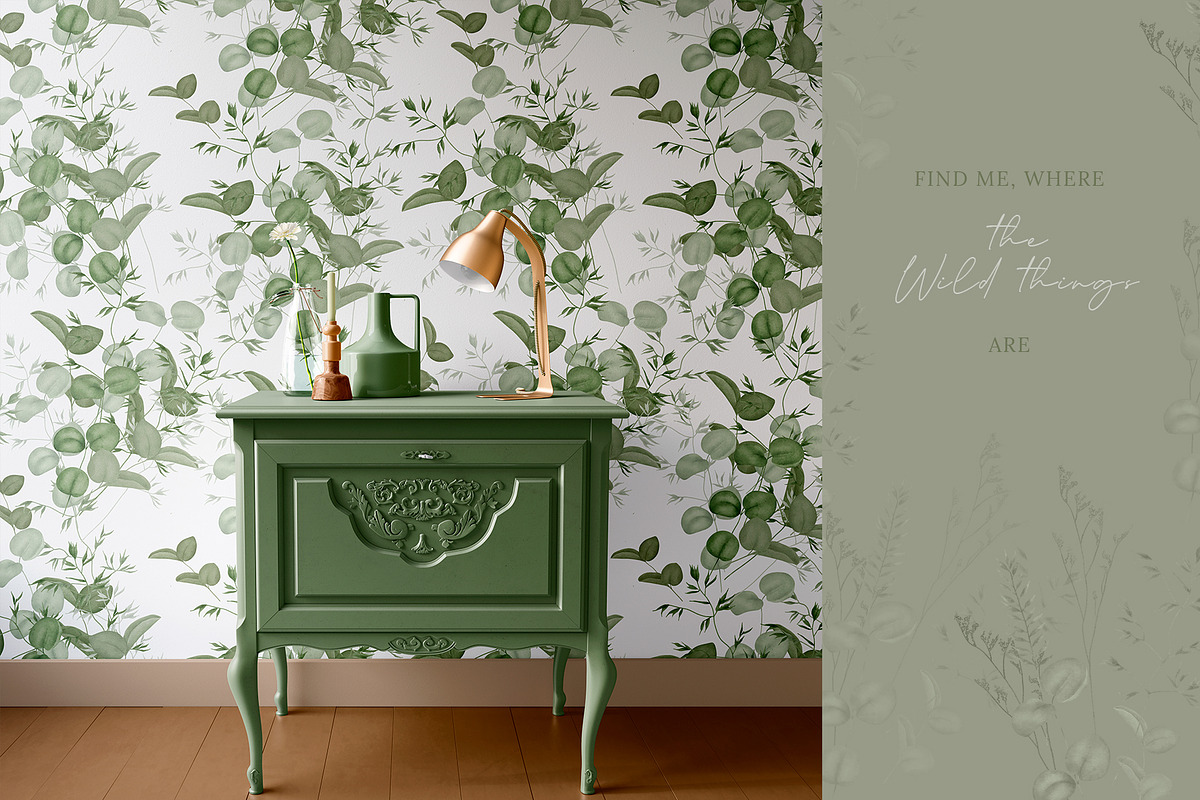Watercolor wild flowers greenery, an Illustration by MariGraphic boutique (Photo 3 of 11)