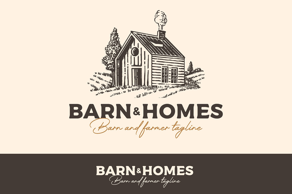 Vintage farm barn ranch home nature, a Branding & Logo Template by Vinsvectory (Photo 2 of 3)