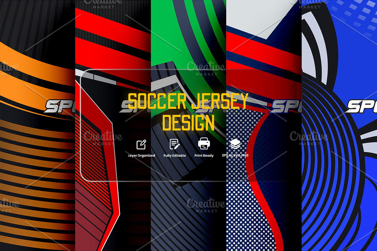 Soccer & Football Uniform Design, a Sport Illustration by samsulpassive (Photo 1 of 4)