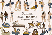 Beach activities & resting people, a Person Illustration by ApetekMarket (Thumbnail 1 of 9)