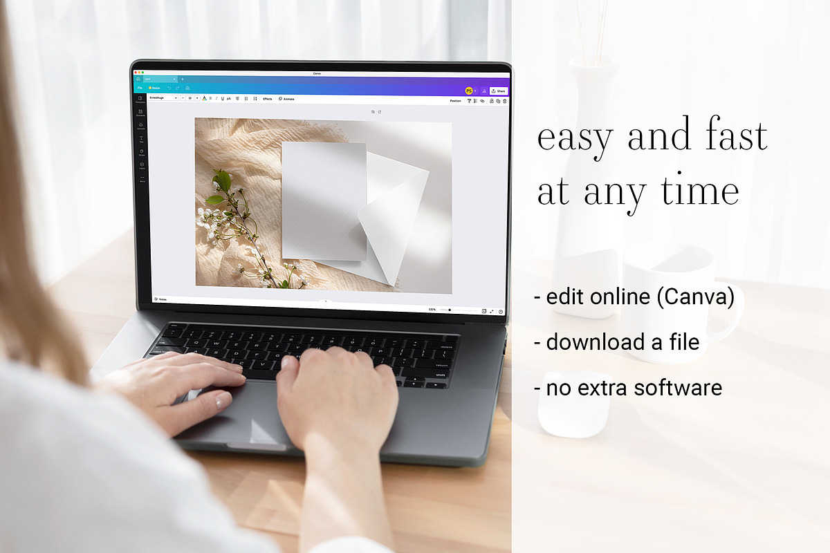Card Mockup 5x7 Online Edit 8e Canva, a Product Mockup by PawMockups 2 (Photo 3 of 8)