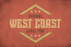 West Coast Vintage Label Typeface