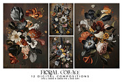 Floral Collage Compositions, a Decorative Illustration by Digital Art Creations (Thumbnail 3 of 6)