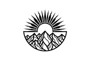 Mountain Sun Circle Design Bundle, an Illustration by Creativeshirt (Thumbnail 21 of 31)