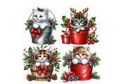 Meowy Christmas Clipart, an Illustration by Designworld (Thumbnail 4 of 5)