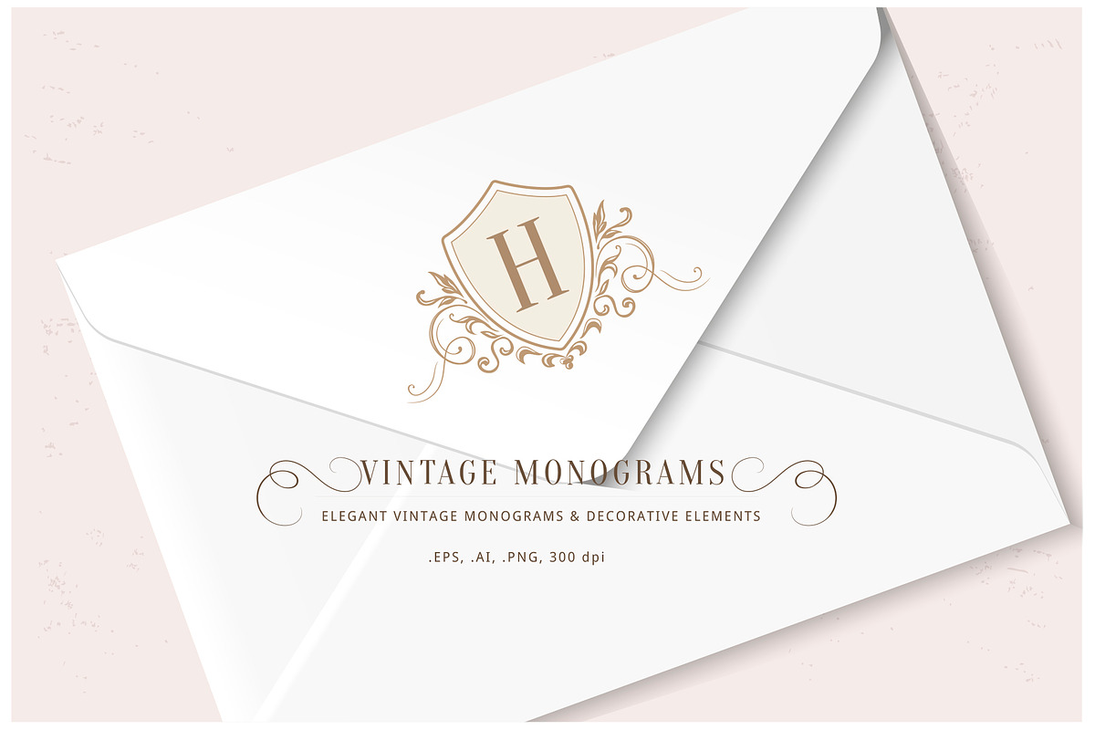 Vintage monogram  design templates, a Branding & Logo Template by MARIA KOLYADINA (Photo 2 of 5)