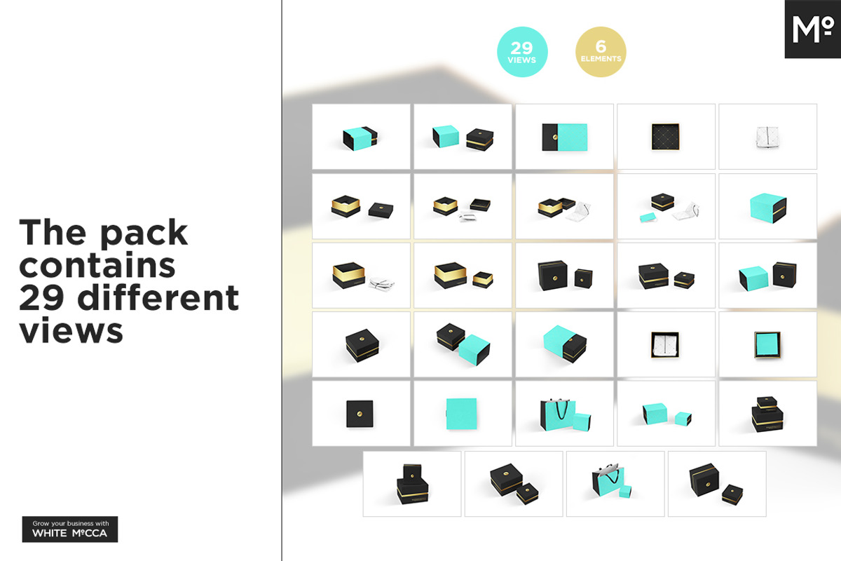 Jewelry Box Sets Mock-up, a Packaging Mockup by BlackMocca (Photo 2 of 36)