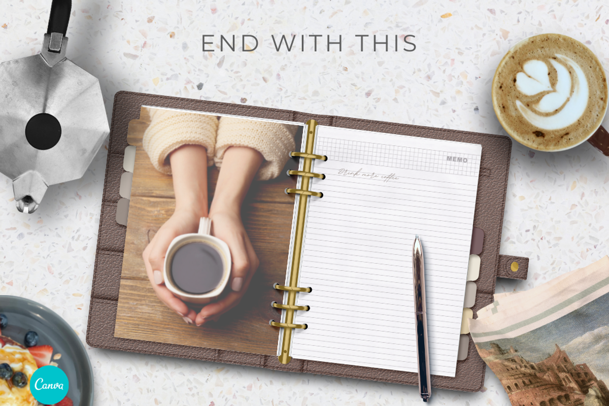 Ring Bound Planner Mockup for Canva, a Books & Magazine Mockup by Mockup Scene (Photo 14 of 22)