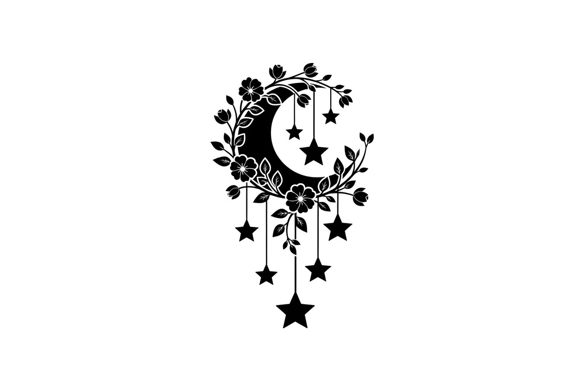Moon Hanging Silhouette Bundle, an Illustration by Gaye Art (Photo 11 of 31)