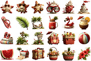 Watercolor Vacation Vibe Clipart, an Illustration by Sublimation Artist (Thumbnail 2 of 6)
