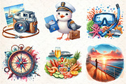 Cruise Adventure Summer Clipart, an Illustration by DreamCafeArt (Thumbnail 3 of 4)