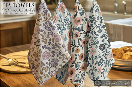 Kitchen Tea Towels Mockups, a Product Mockup by mock-ups
