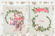 Mini Rats Watercolor Collection, an Illustration by Cat In Colour (Thumbnail 2 of 10)