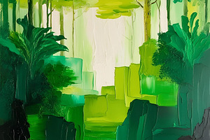 Green painting background art image, an Abstract Photo by ComfortQ