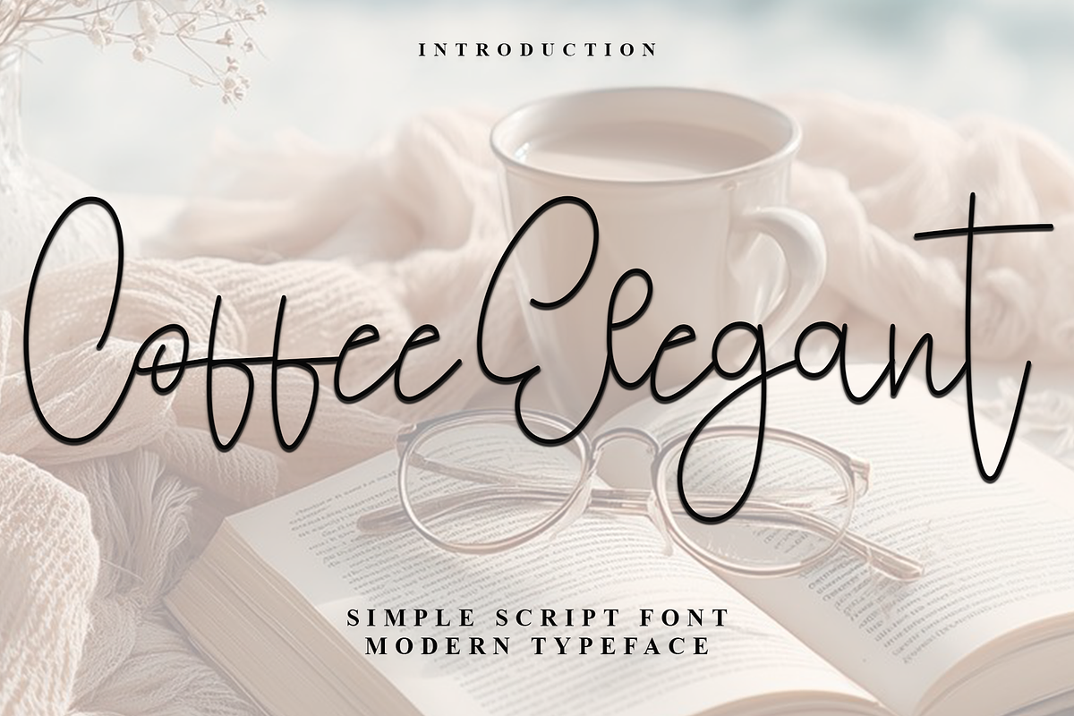 Coffee Elegant, a Handwritten Font by InermediaSTUDIO (Photo 1 of 8)