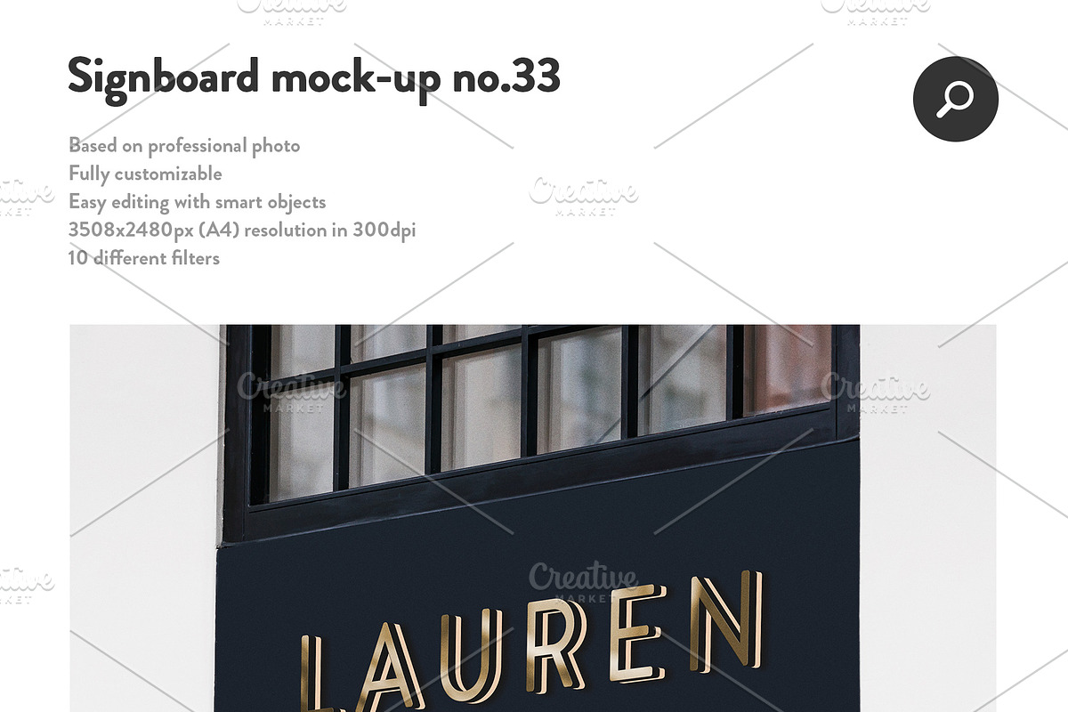 50 sign facade signboard logo mock, a Product Mockup by PrintPixel (Photo 35 of 53)