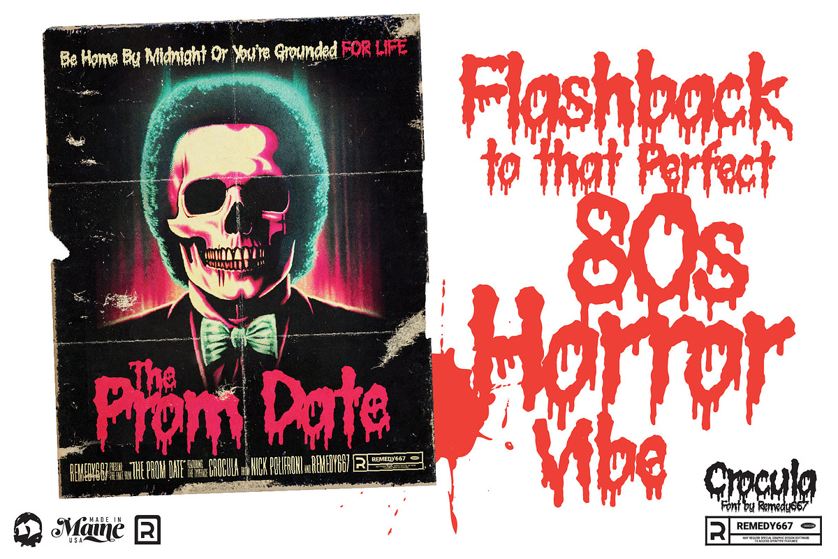 Crocula - Dripping Horror Font, a Handwritten Font by Remedy667 (Photo 2 of 5)