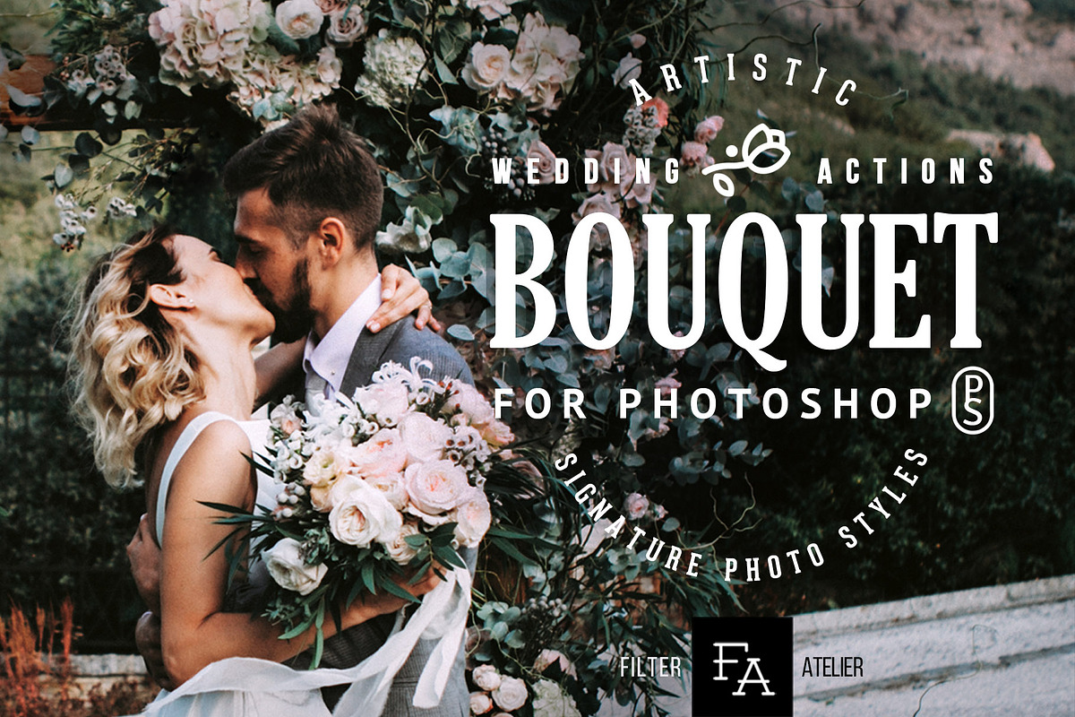 Bouquet Wedding Photoshop Actions, an Action Add-On by FilterAtelier (Photo 1 of 9)