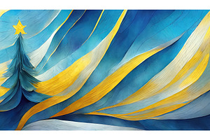 Abstract vibrant blue and yellow, an Abstract Photo by Igor Tichonow