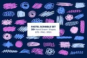 Pastel Scribble Marker Textures, a Shape Add-On by Olena Halahan (Thumbnail 1 of 2)