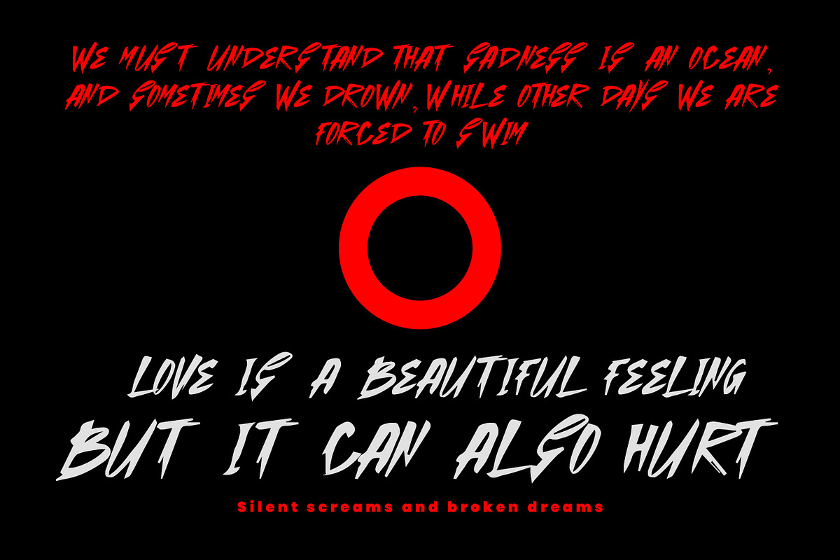 Sentan Cabine Horror Typeface Brush, a Handwritten Font by Maulana Creative (Photo 3 of 6)