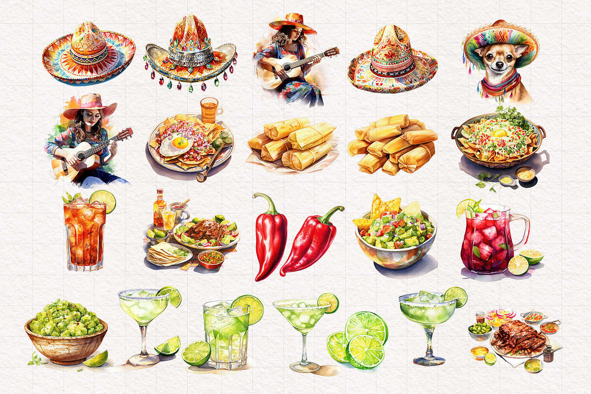 Cinco de Mayo Clipart, a Seasonal Illustration by PaintPixelCo (Photo 5 of 12)