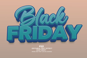 Black Friday 3D Editable Text PSD, a Layer Style Add-On by TrueVector