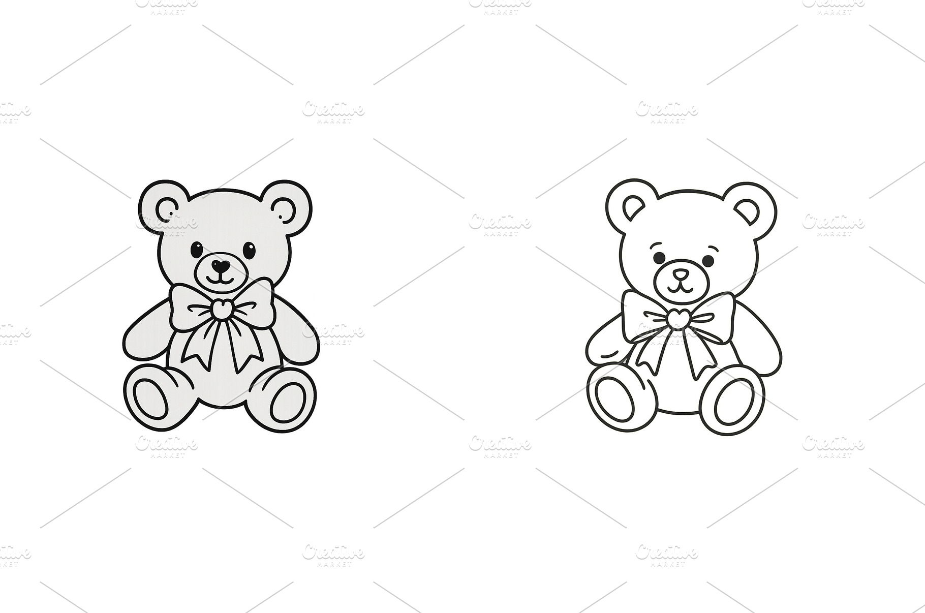 Cute illustrated teddy bears with, an Arts & Entertainment Photo by ZinetroN