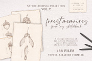 Forest sketchbook vintage collection, a Decorative Illustration by Pigment Café (Thumbnail 1 of 7)
