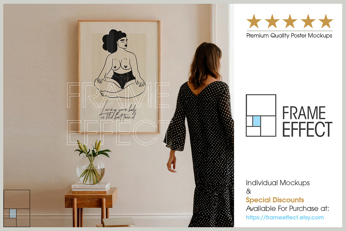 6 Neutral Art Frame Mockups Bundle, a Household Mockup by Frame Effect (Photo 2 of 8)