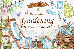 Gardening Watercolor Set