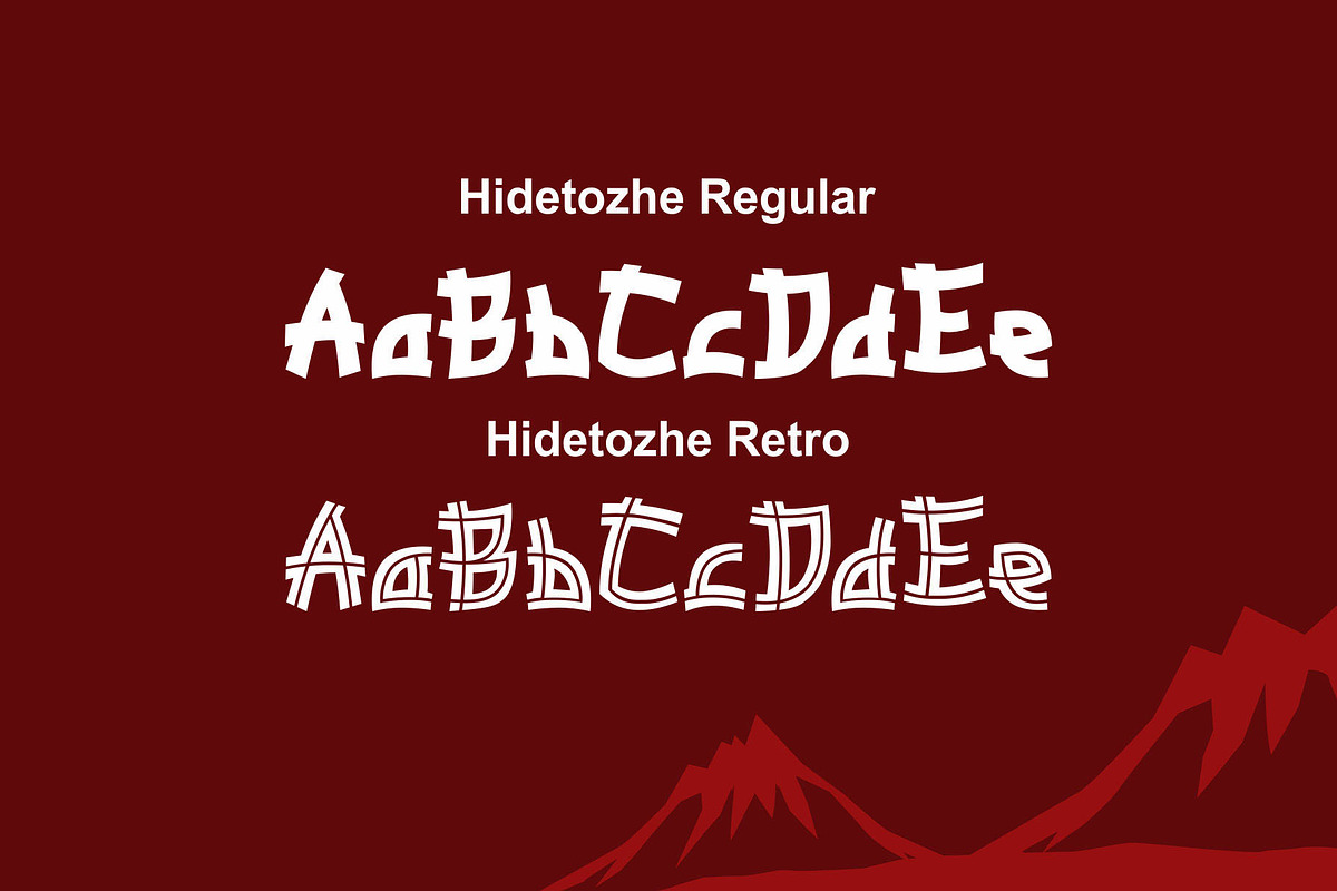 Hidetozhe - Asian Style Font Duo, a Font by nIznaztype (Photo 5 of 6)