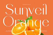 Sunveil Orange Modern Display Font